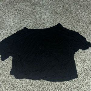 Plain black cropped T. size S could fit M